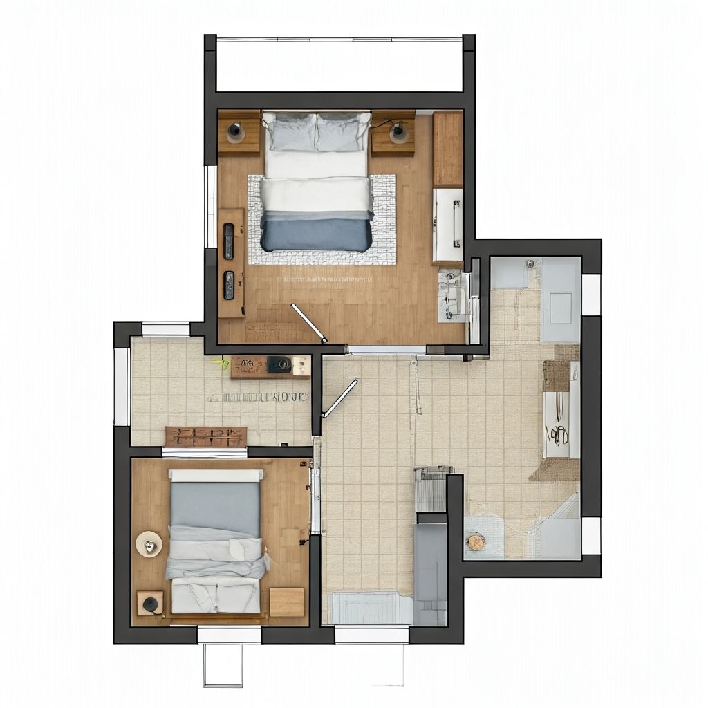 1-Bedroom floor plan